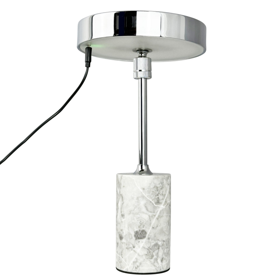 Lampe à poser LED Starlight chrome, marbre gris