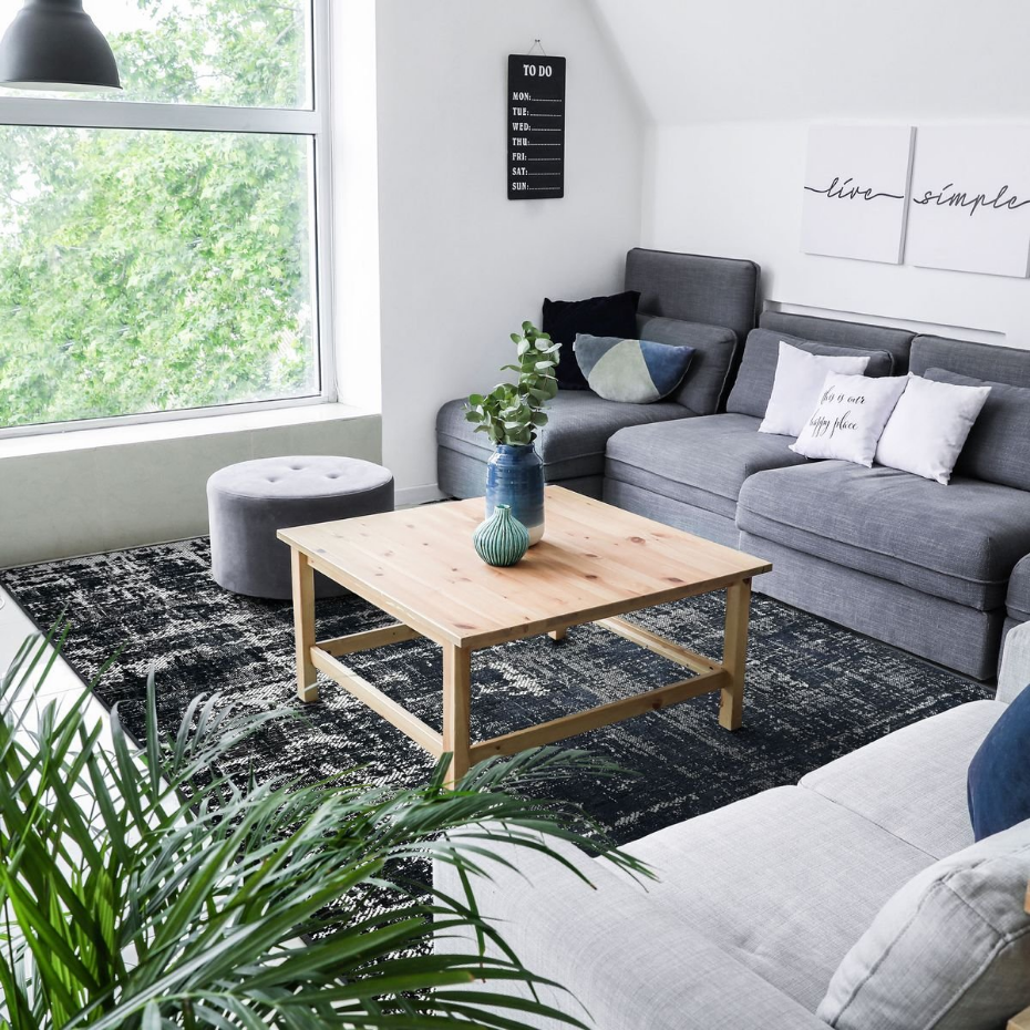 Tapis salon vintage chic effet vieilli STELLE