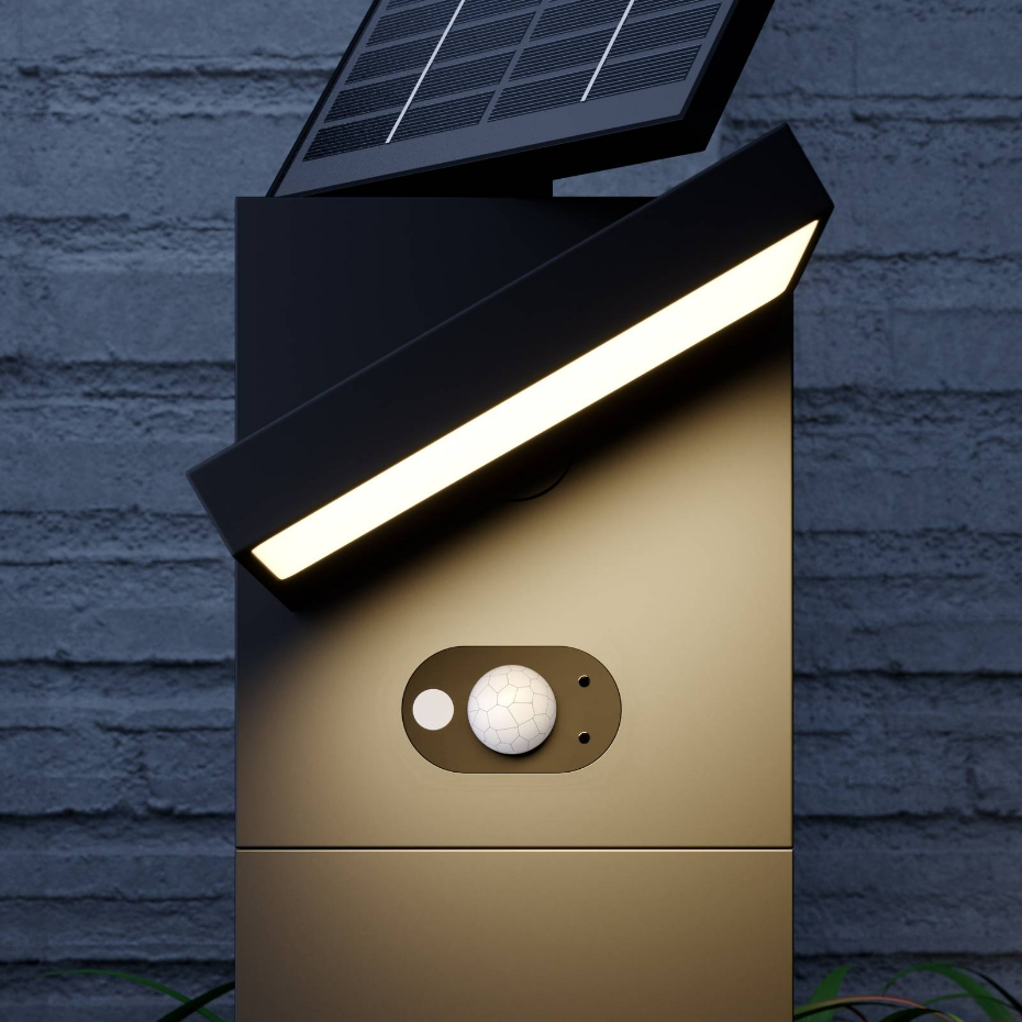 Lampe solaire en aluminium moderneLED