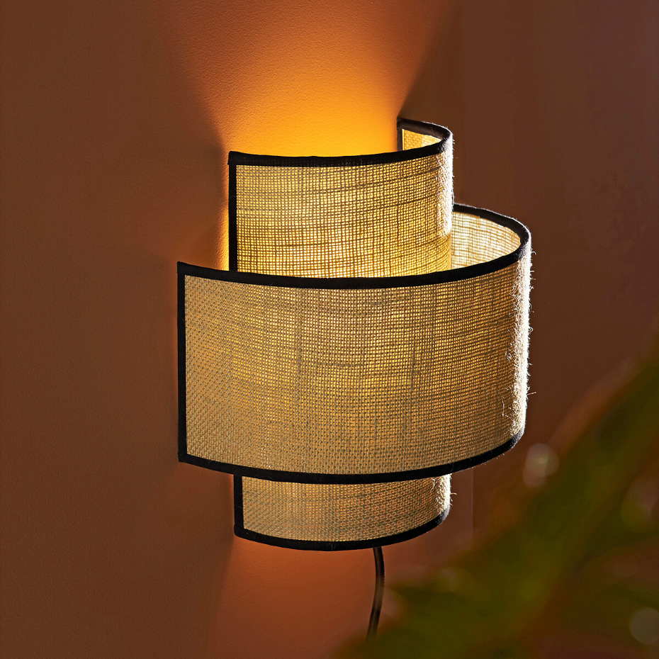 Applique double en jute, Come