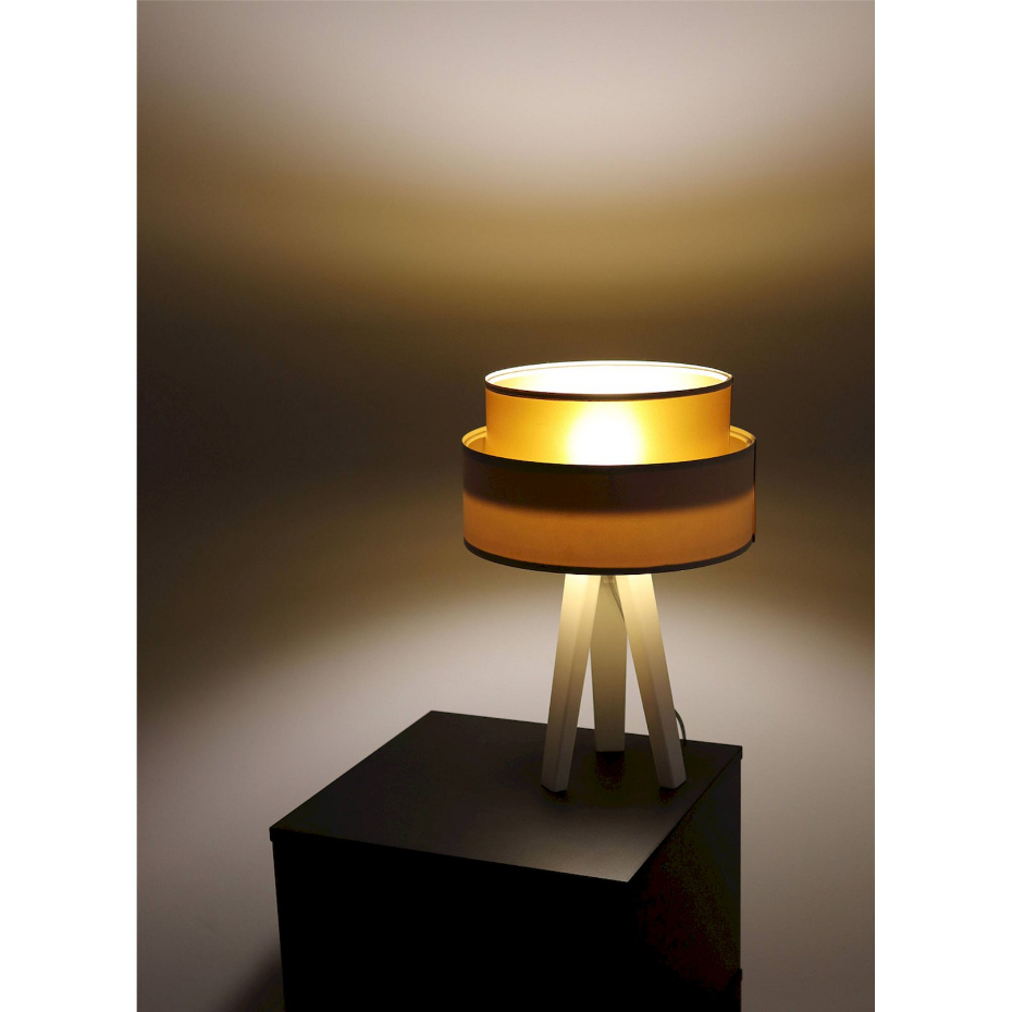 Lampe à poser ronde en PVC Duo ellegant