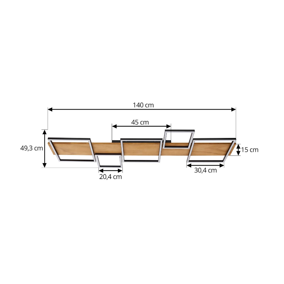 Plafonnier en bois moderneLED, Galad