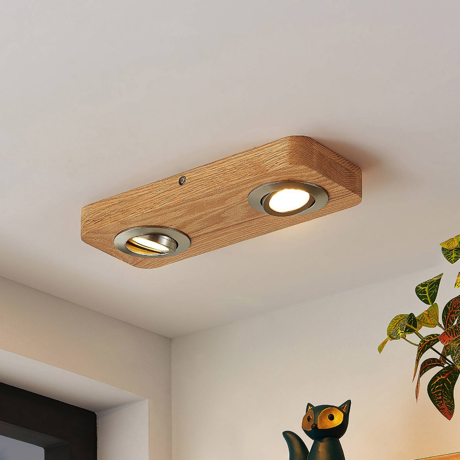 Plafonnier en bois moderneLED, Mikari