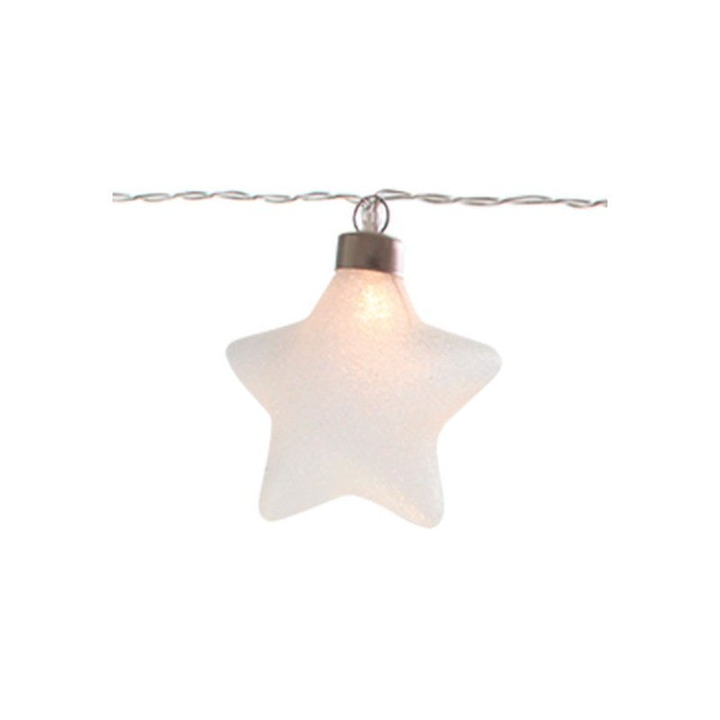Guirlande Led 10 étoiles Verre Givre Deco 2.5 M