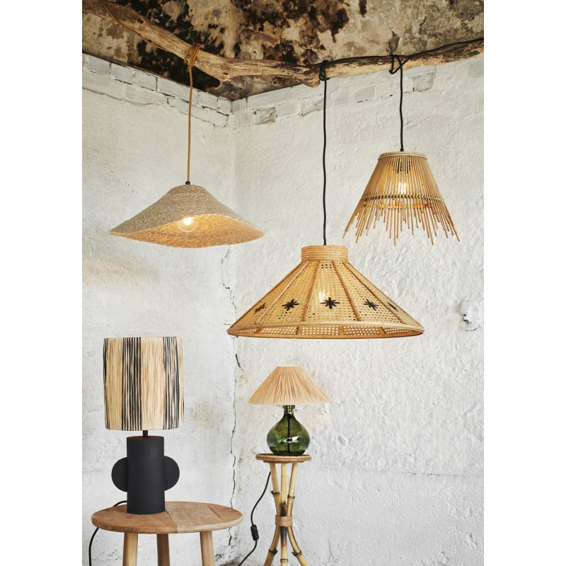 Suspension bambou rotin
