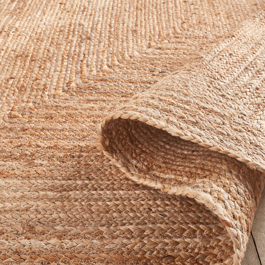 Tapis en jute, tressé main, Hempy