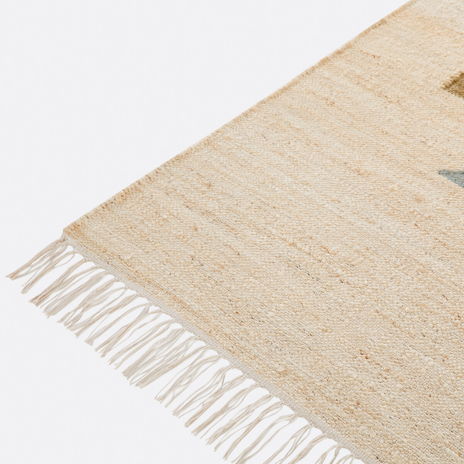 Tapis en jute motif vintage, Quimo