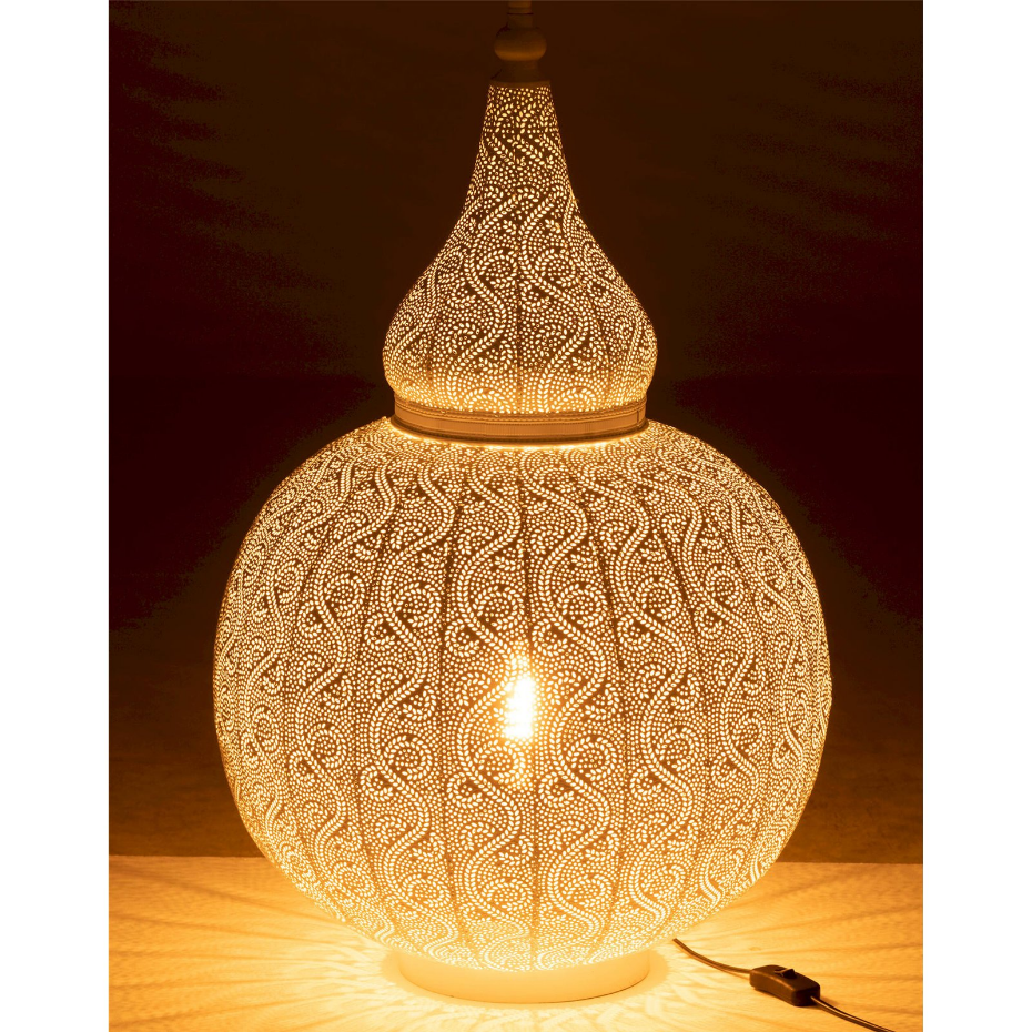 Lampe orientale en métal forme organique