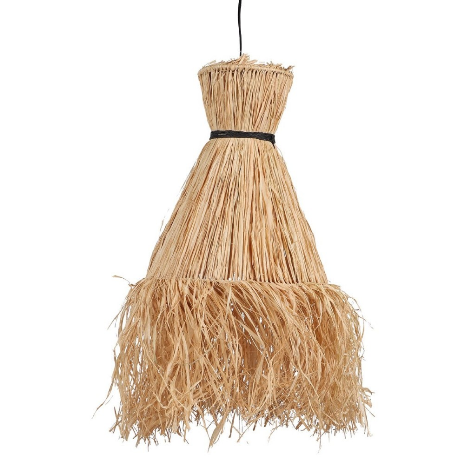 Suspension Palma raphia franges H70
