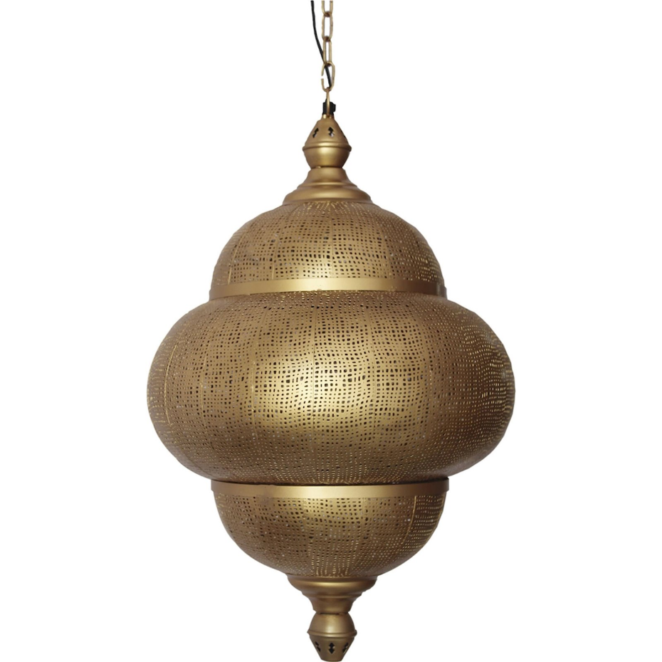 Suspension orientale en métal rond style Bluma