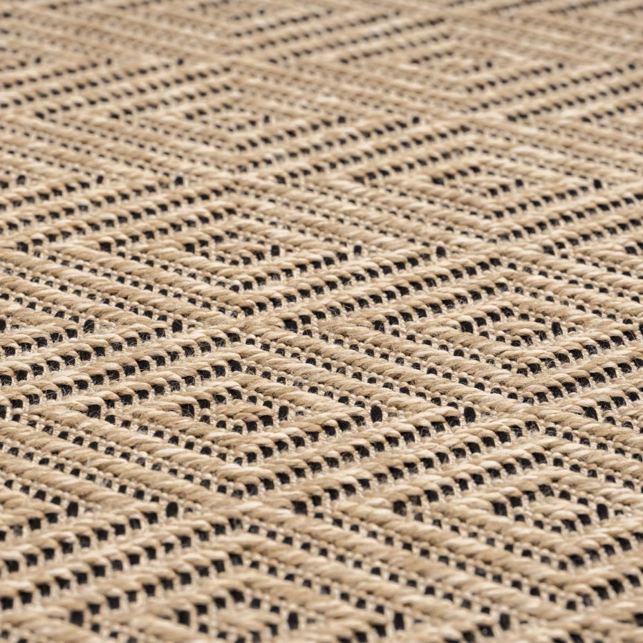 Tapis extérieur intérieur LYN13 REZY aspect jute ton sur ton