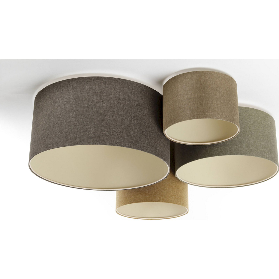 Plafonnier rond en tissu pour salon ou chambre Boho Elegant