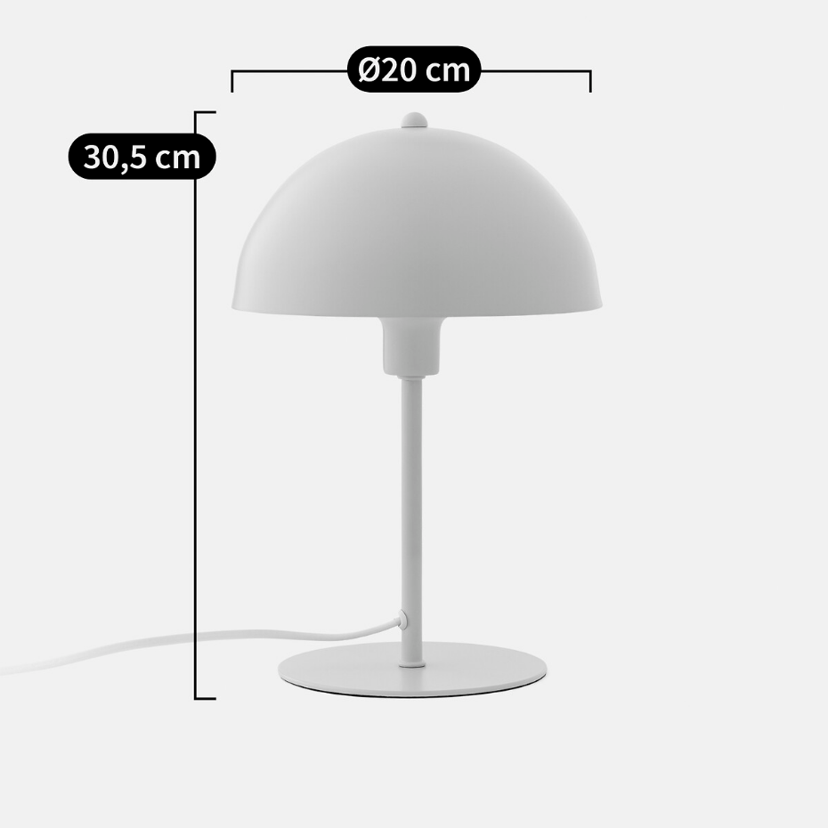 Lampe à poser, forme champignon en métal fer, Capi