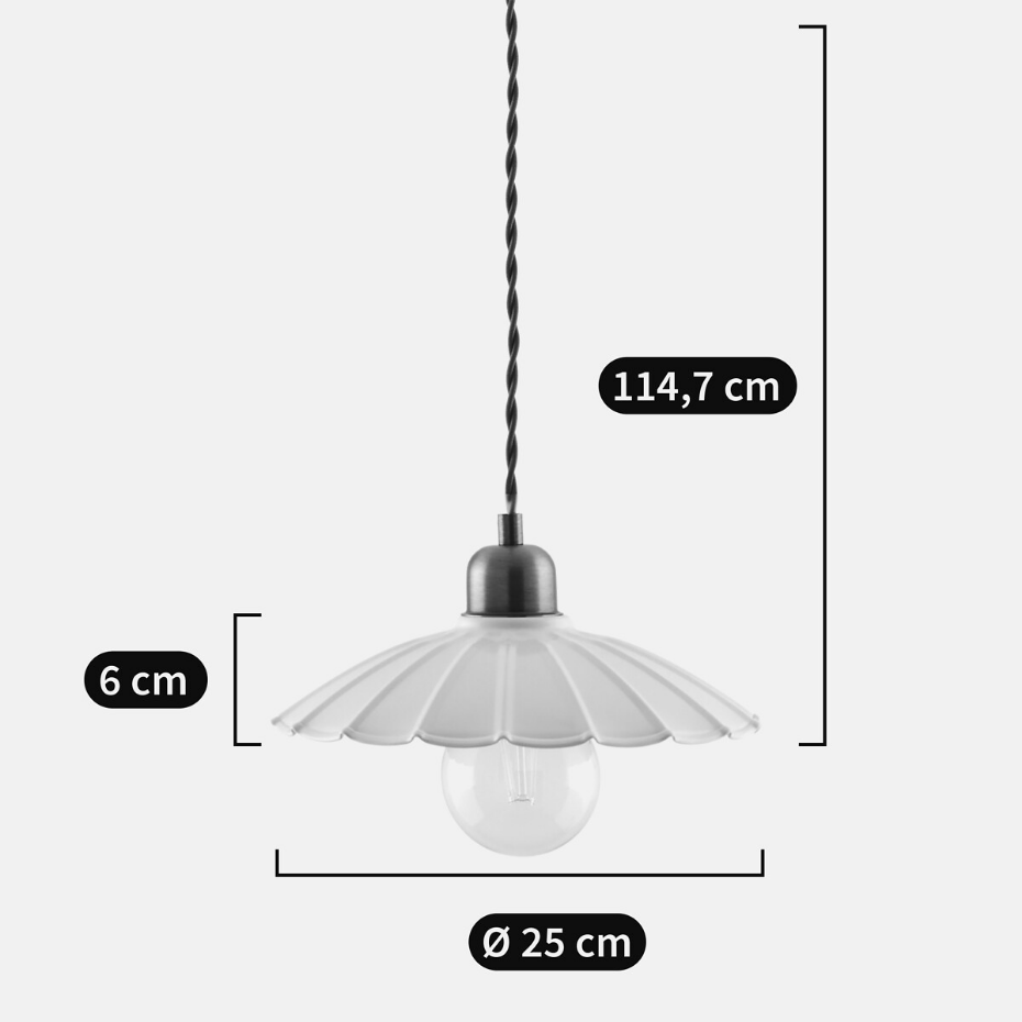 Suspension festonnée en métal fer, Festonia