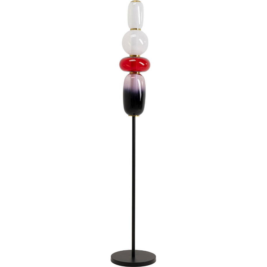 Lampadaire en verre et acier, SUGAR