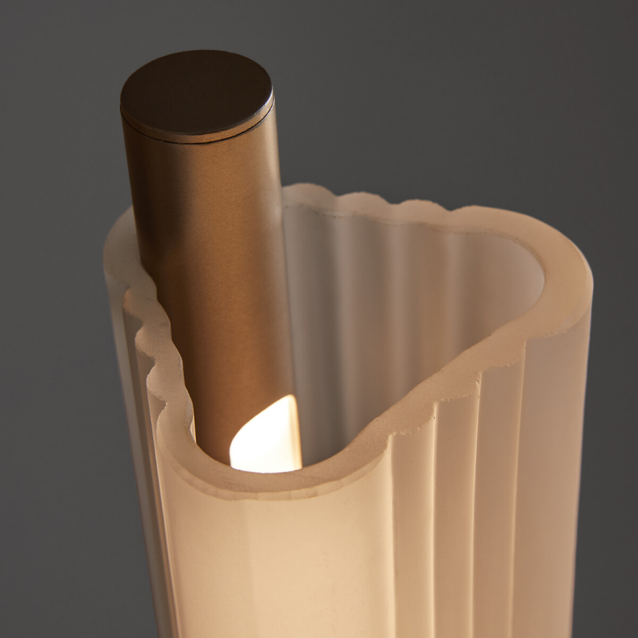 Lampadaire verre sablé design Gallina, Strozzi