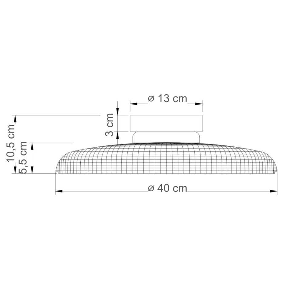 Plafonnier LED verre texturé - OSSARA