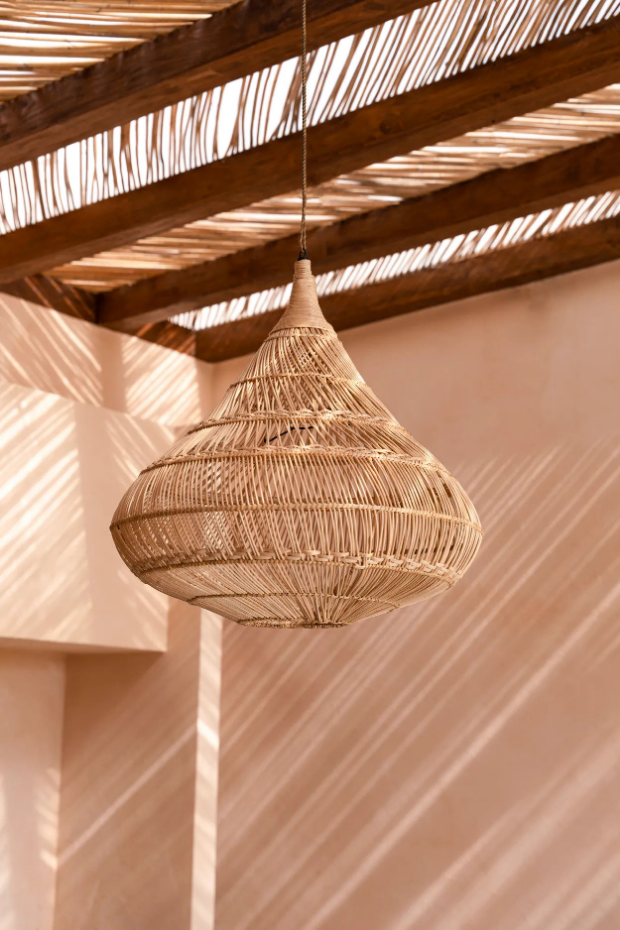 Suspension en rotin DROP
