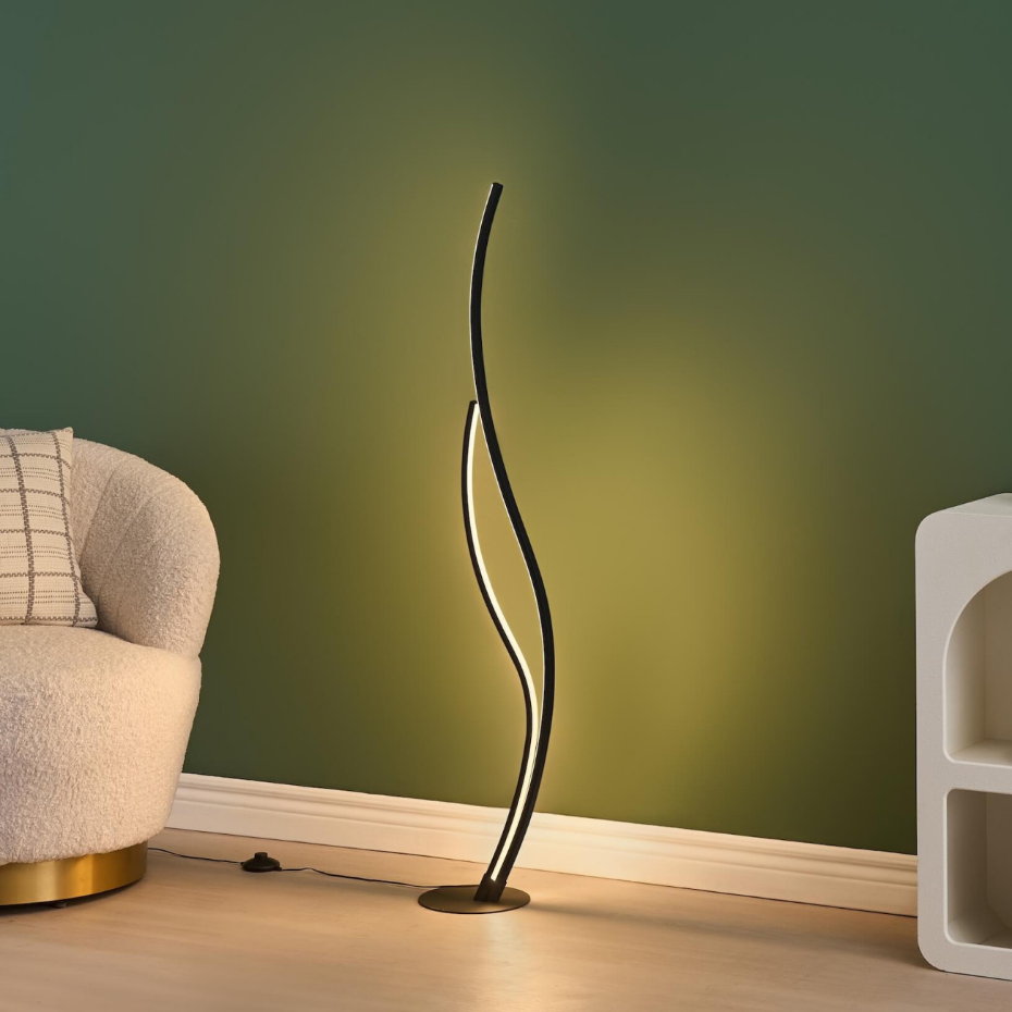 Lampadaire LED ondulé dimmable - YSORIA