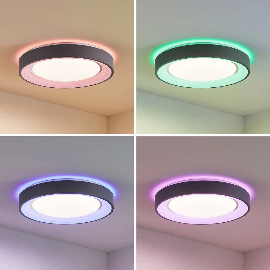 Plafonnier en métal moderneLED, Lindum