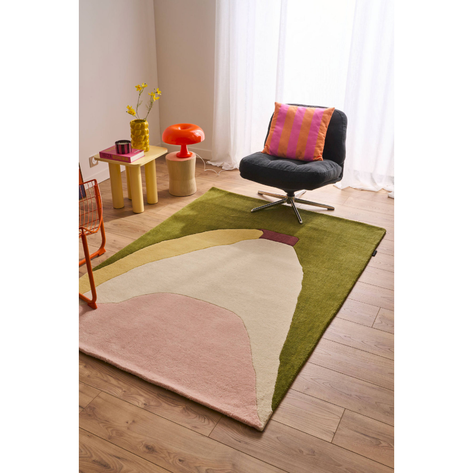 Tapis fait main en laine et coton Pantone