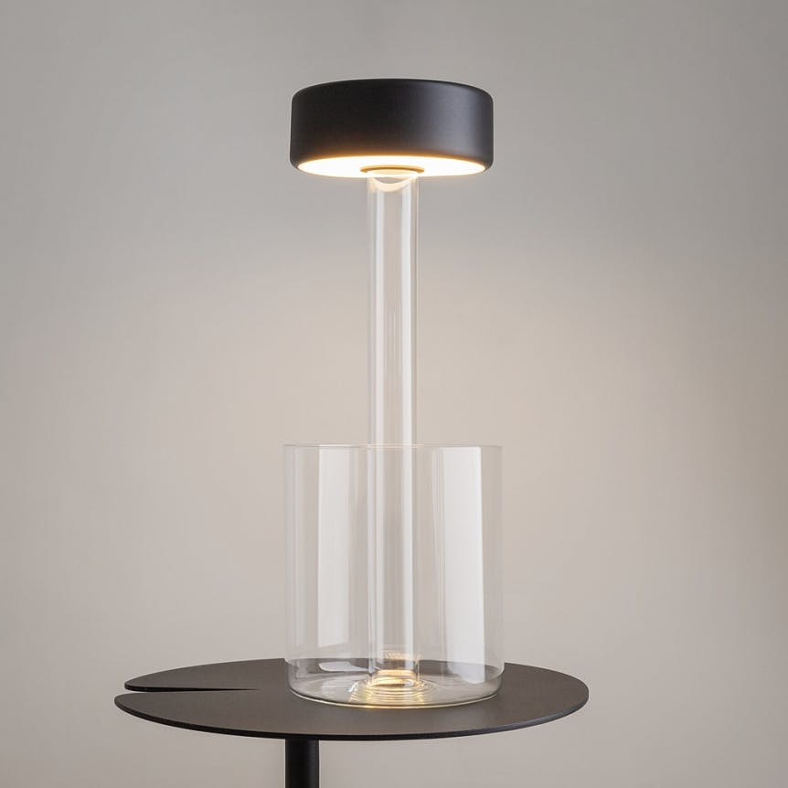 Lampe d'appoint sans fil avec vase ALMA