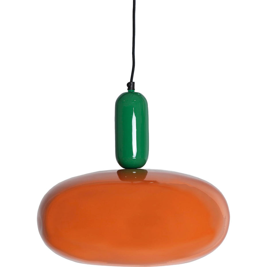 Suspension contemporaine en fer finition brillante