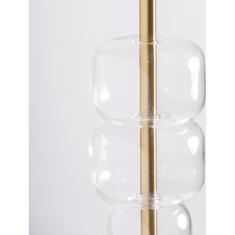 Lustre art déco en cristal transparent suspendu