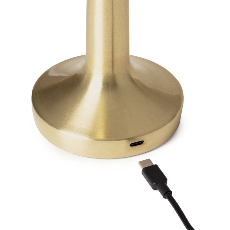 Lampe de table intérieur LED métal doré Ø9cm DAVID