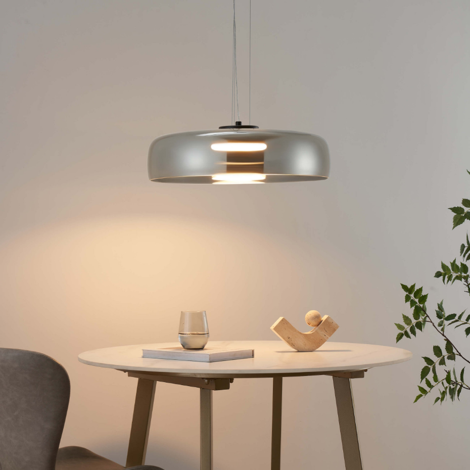 Suspension LED en verre fumé - RICCARDO