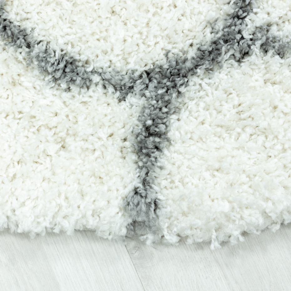 Tapis shaggy à poils long motif scandinave SALSA