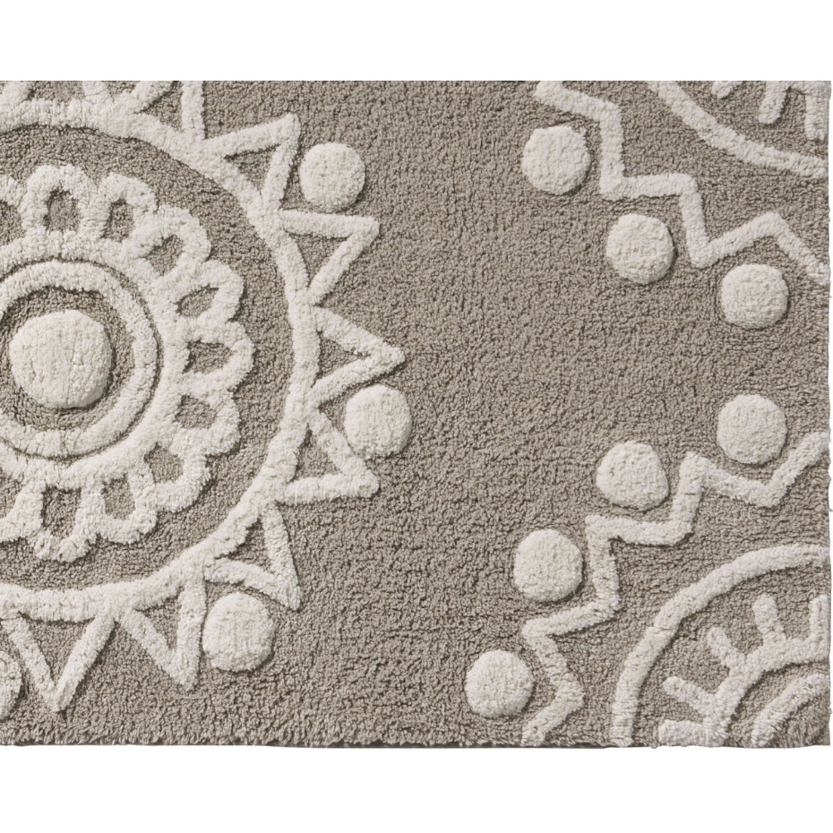 Tapis de bain déco en coton tufté PONDICHERY