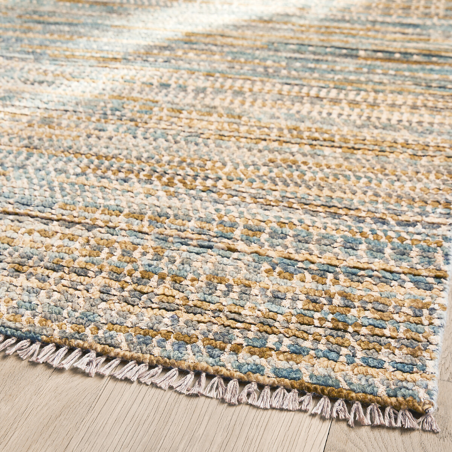 Tapis noué laine et soie de sari, Sarini