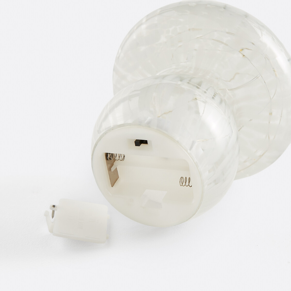 Lampe décorative champignon à LED en verre, Onoki