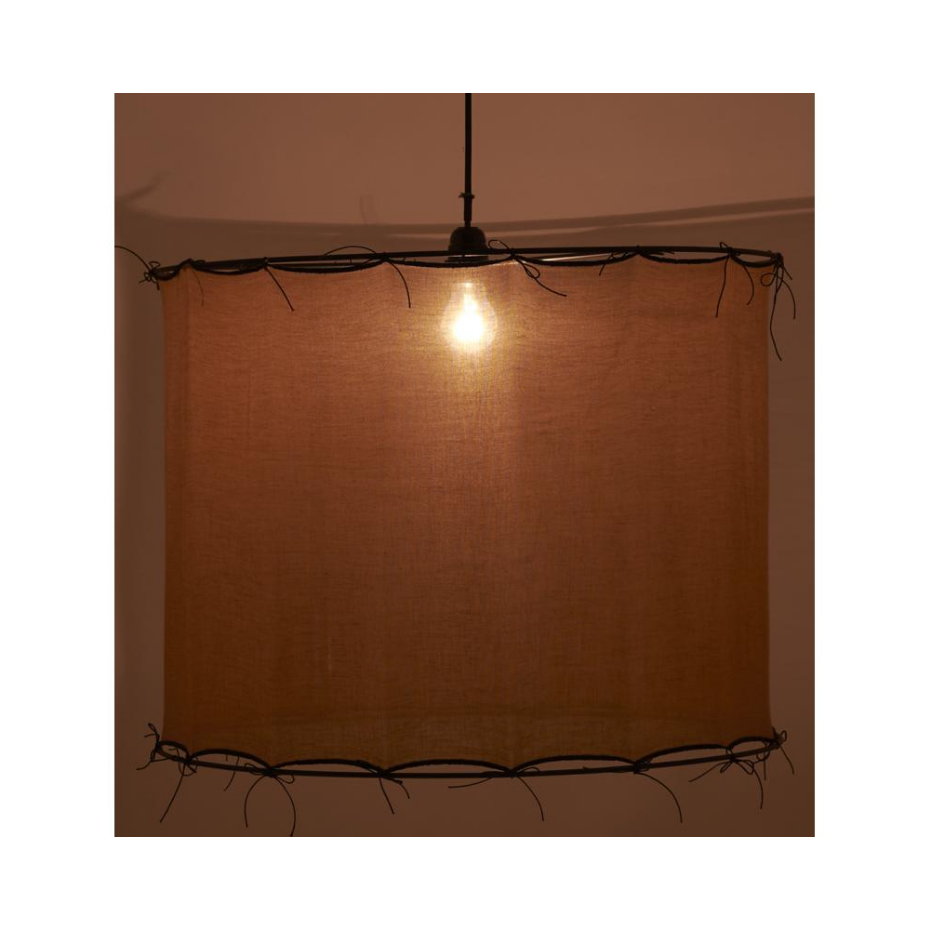 Abat-jour pour suspension en coton Riad Grand Safran