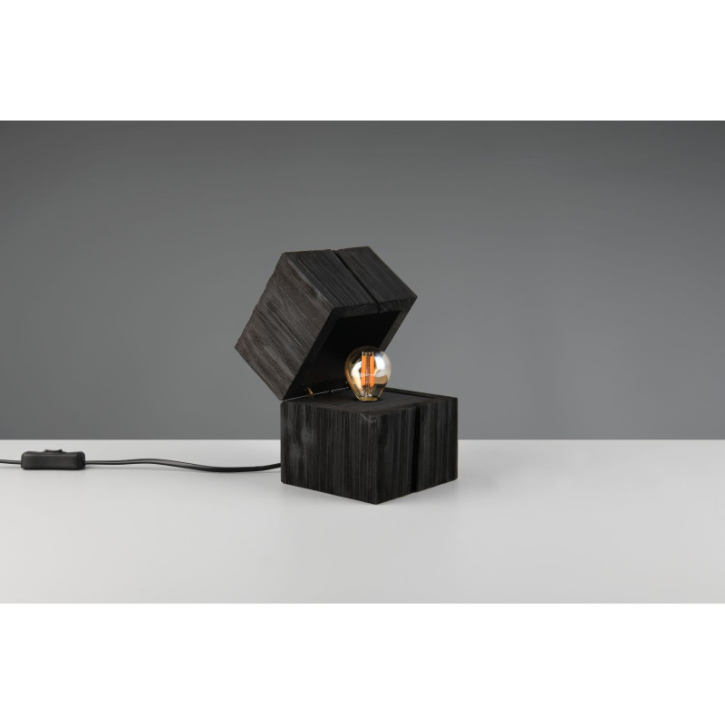 Lampe design en bois vintage, TRESOR