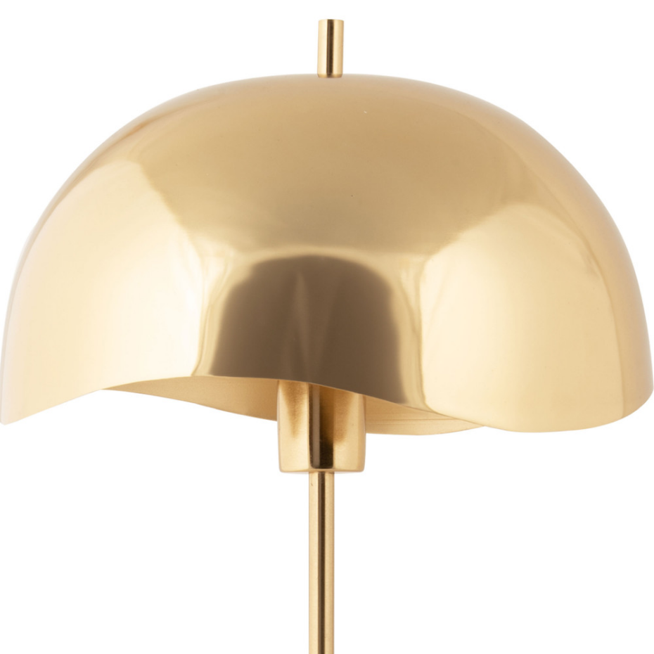 Lampe à poser en métal et marbre- WAVED DOME