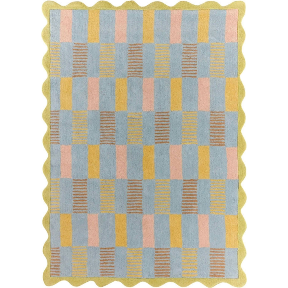 Tapis fait main en laine et coton Pantone