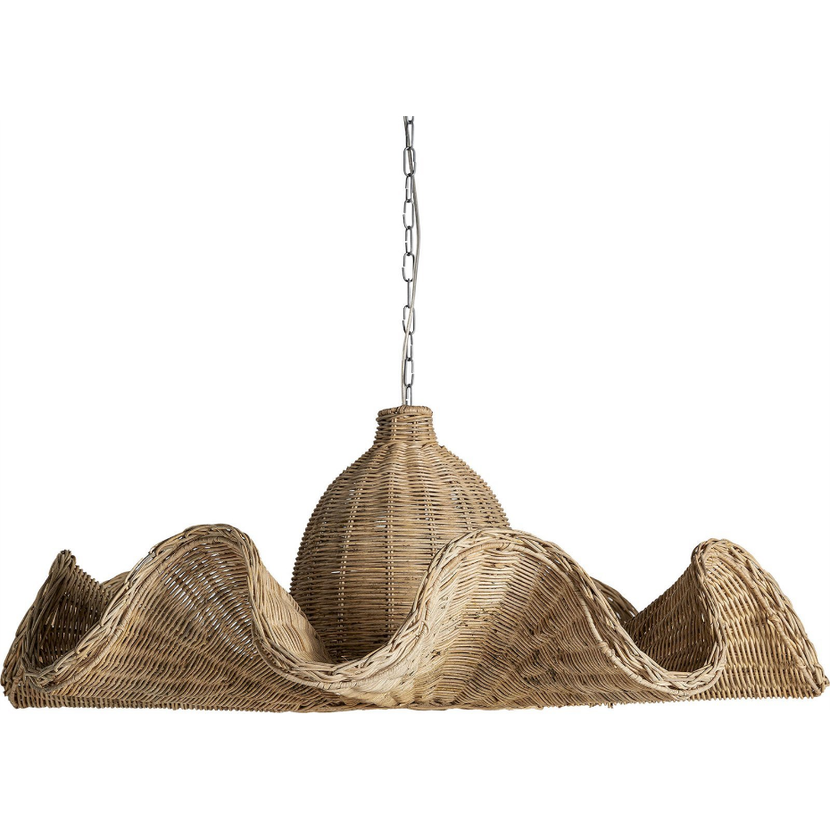 Lustre en rotin tressé
