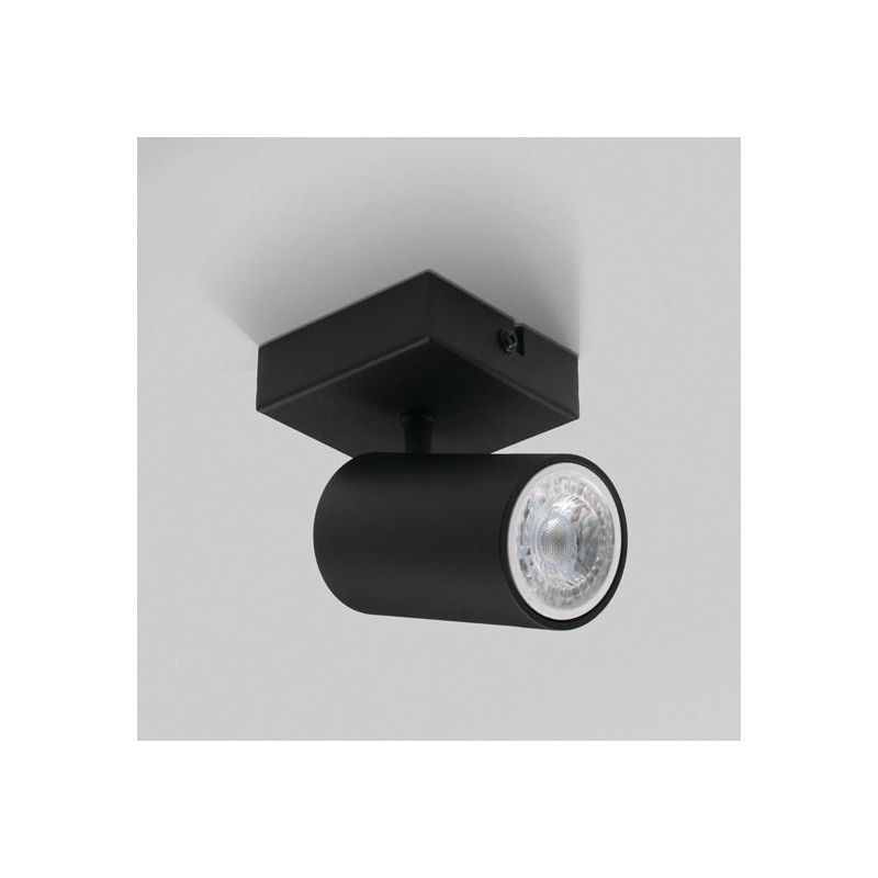 Spot Base Carré Noir GU10
