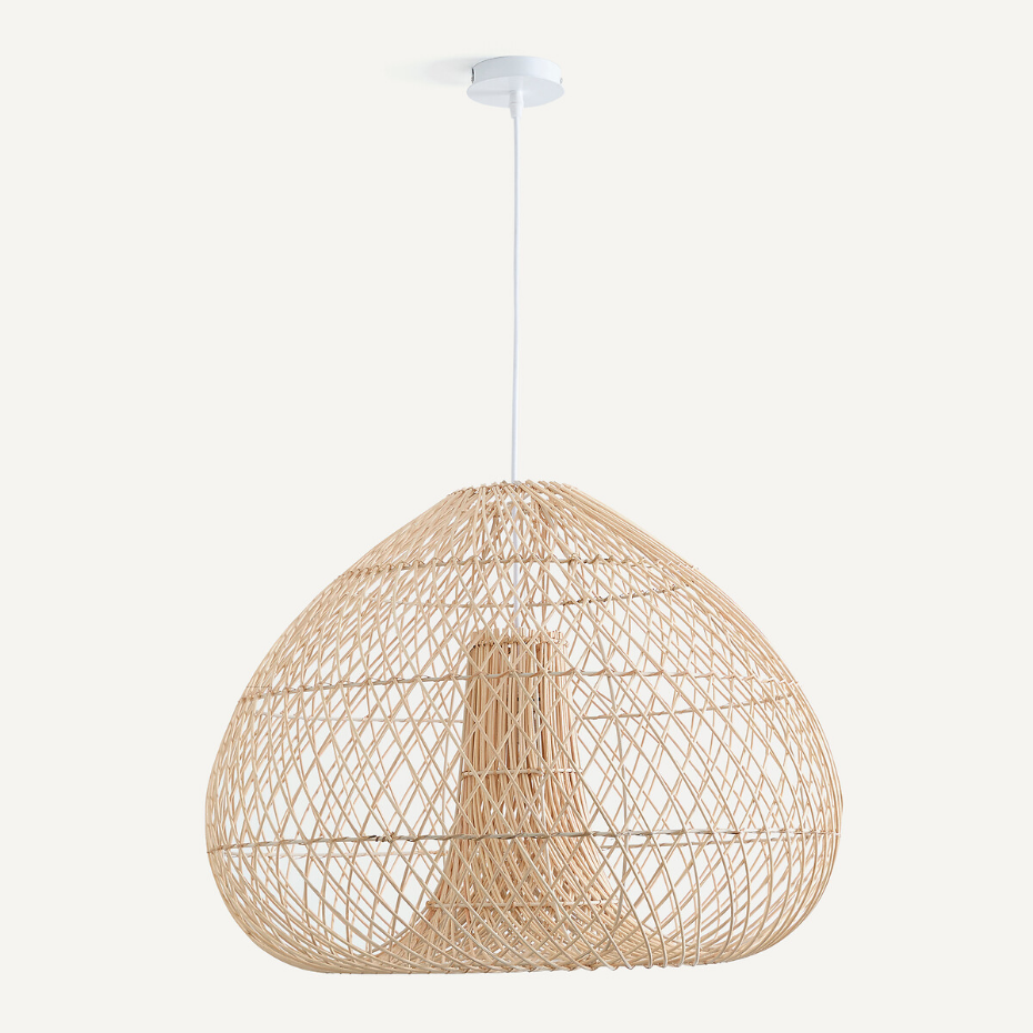 Suspension en rotin tressé, diamètre 61 cm, TITOU