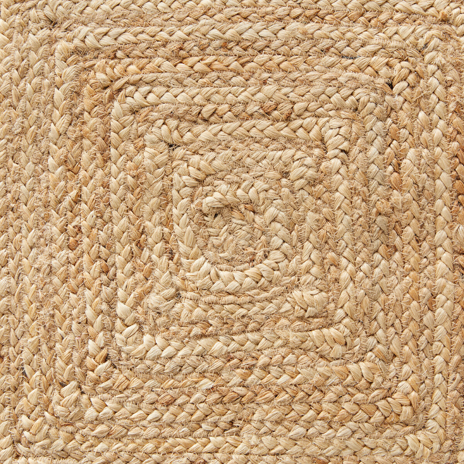 Tapis carré en jute, tressé main, Hempy