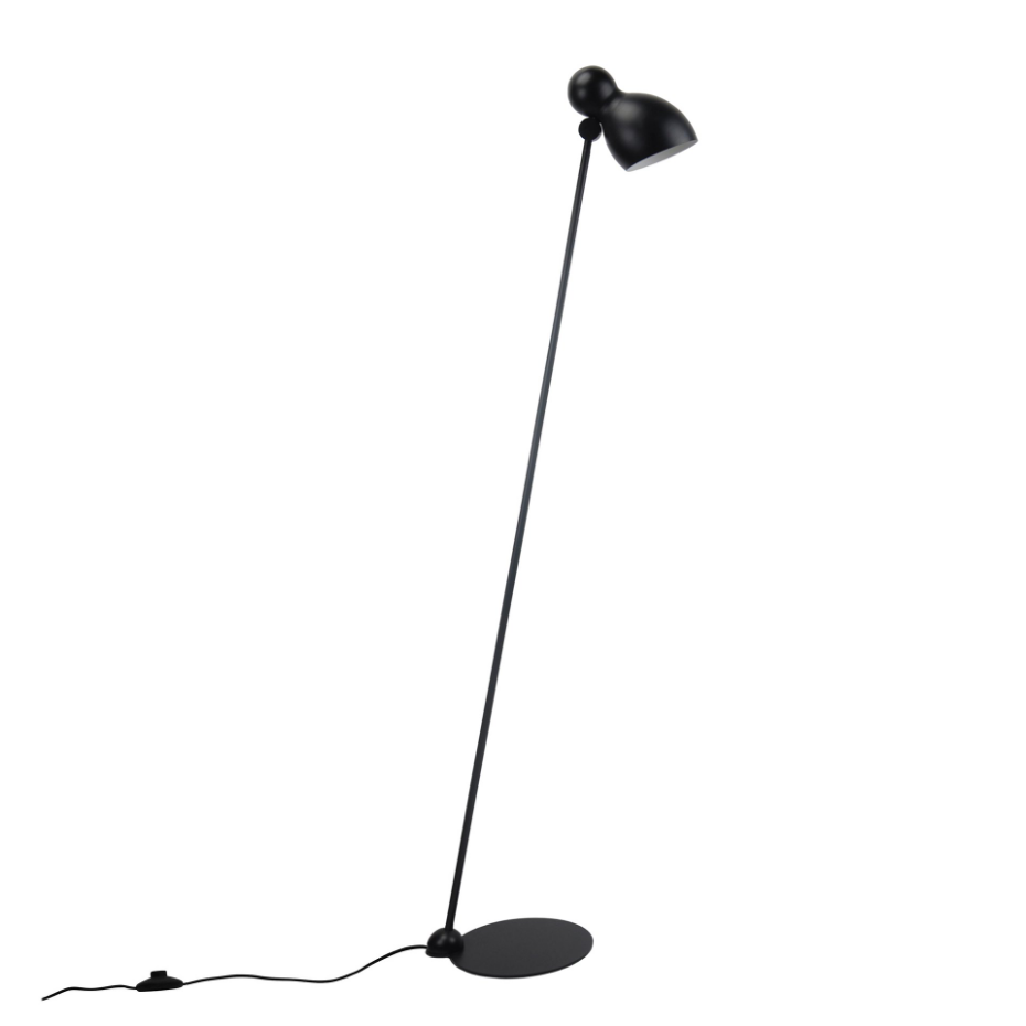 Lampadaire en métal noir LUDO