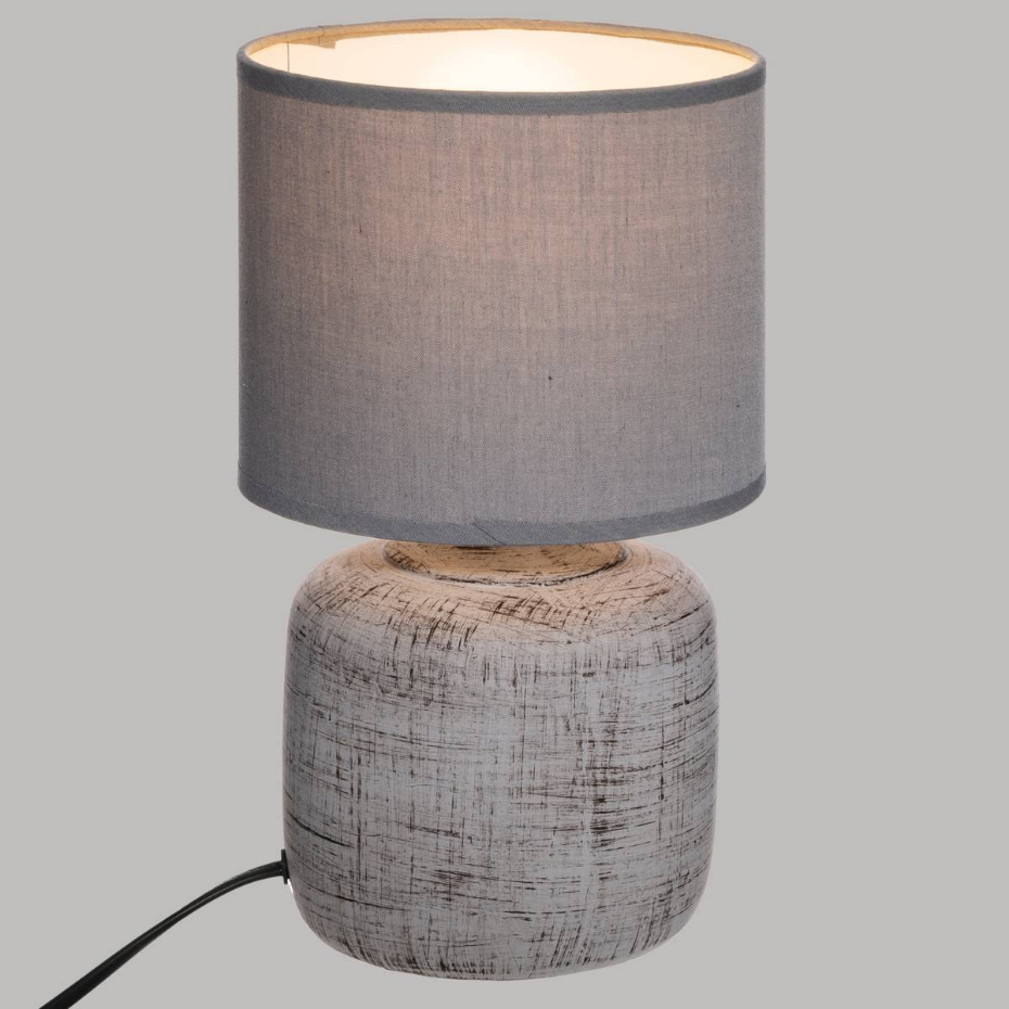Lampe grès céramique et coton épurée SALTA