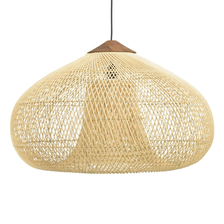 Suspension entonnoir en rotin 80cm FOLELLI