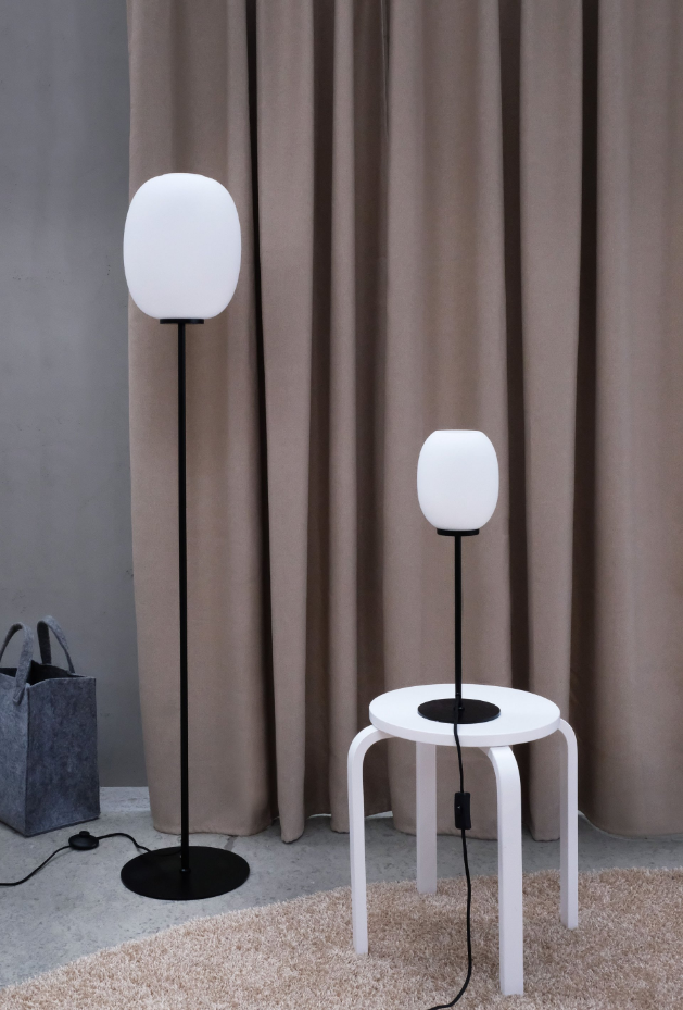 Lampe à poser en Verre et Métal DL39