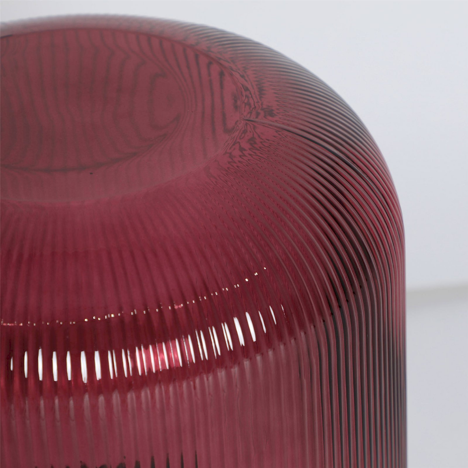 Lampe art déco en cristal finition nervurée