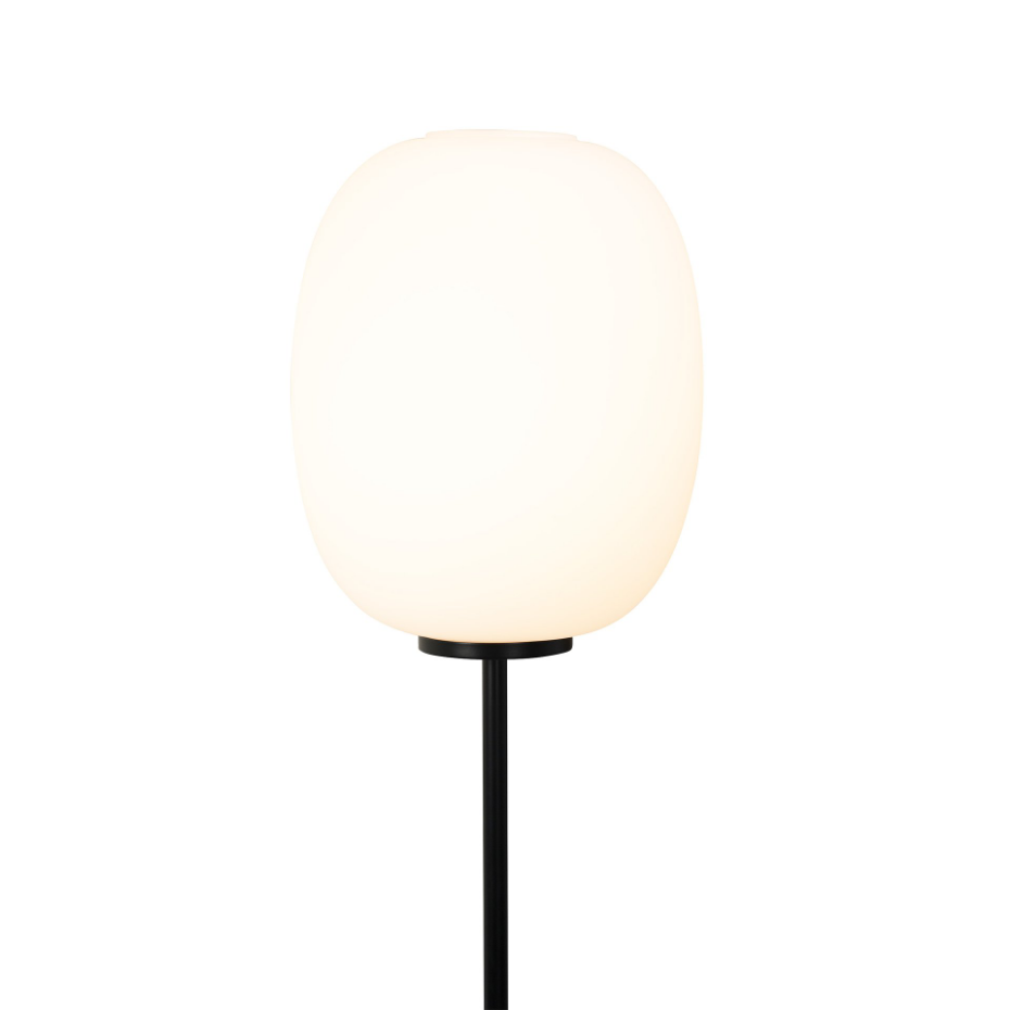 Lampadaire en Verre et Métal noir mat DL39