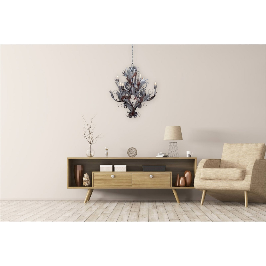 Suspension lustre vintage en fer Fly Through