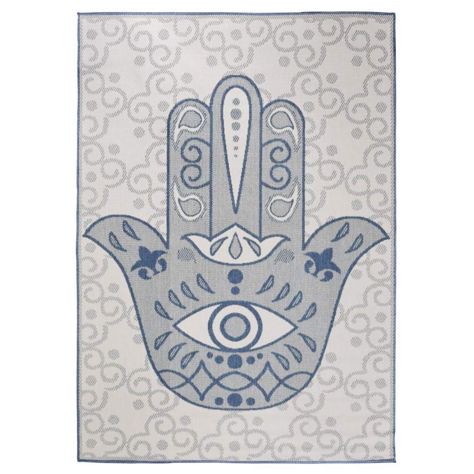 Tapis extérieur, kilim reversible LYN2 BK REVERSIBLE